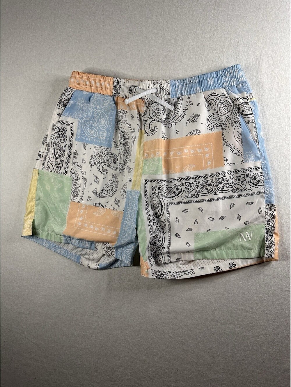 Maison Article Men's Shorts Athletic Xl Bandana Drawstring, Medium